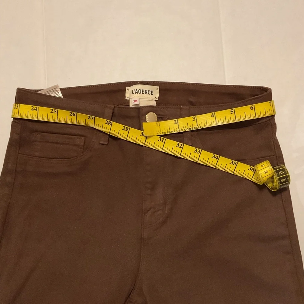 L’ Agence Margot Skinny Jeans Brown High Rise - Picture 6 of 12